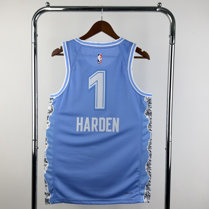 24-25 Cleveland Cavaliers HARDEN #1 Light blue City Edition Top Quality Hot Pressing NBA Jersey