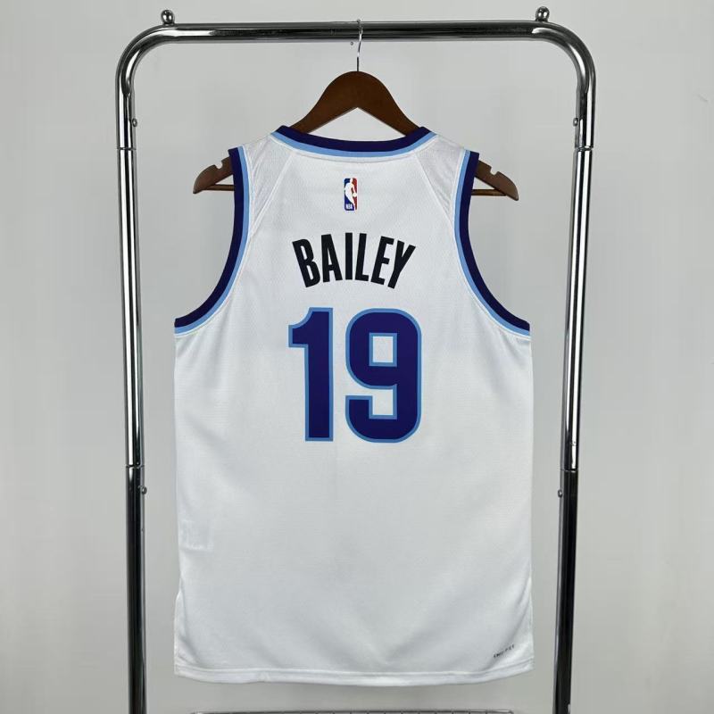 25-26 JAZZ BAILEY #19 White Top Quality Hot Pressing NBA Jersey