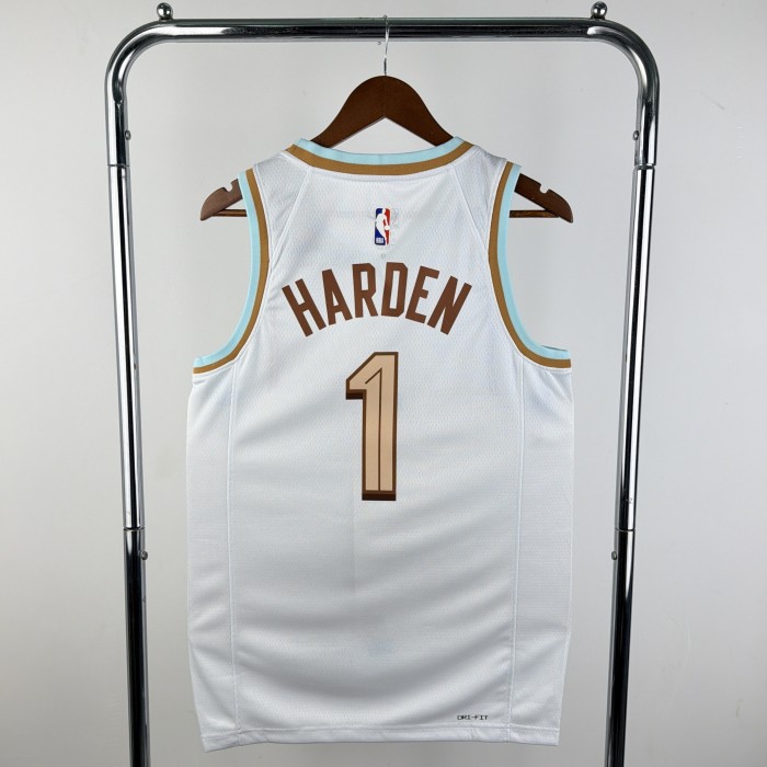 22-23 Cleveland Cavaliers HARDEN #1 White City Edition Top Quality Hot Pressing NBA Jersey