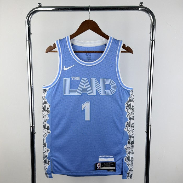 24-25 Cleveland Cavaliers HARDEN #1 Light blue City Edition Top Quality Hot Pressing NBA Jersey