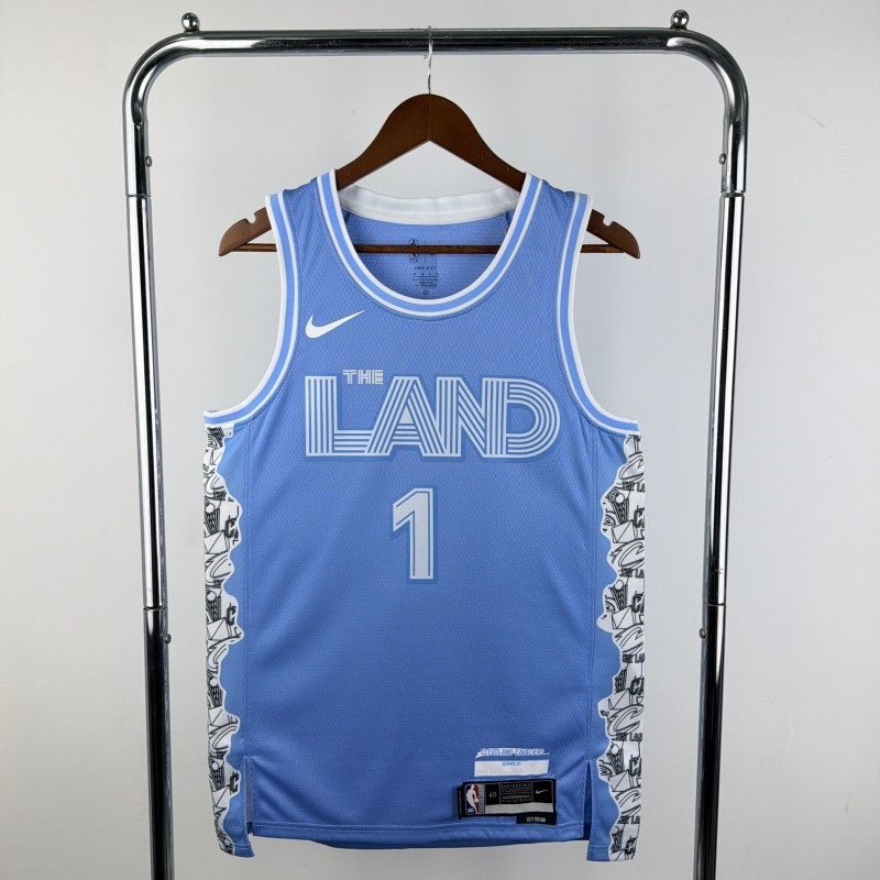 24-25 Cleveland Cavaliers HARDEN #1 Light blue City Edition Top Quality Hot Pressing NBA Jersey