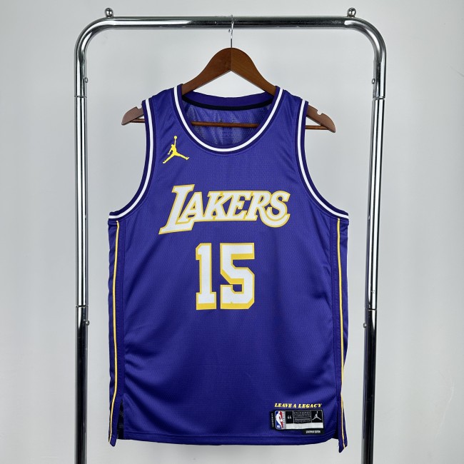 25-26 LAKERS REAVES #15 Purple Top Quality NBA Jersey