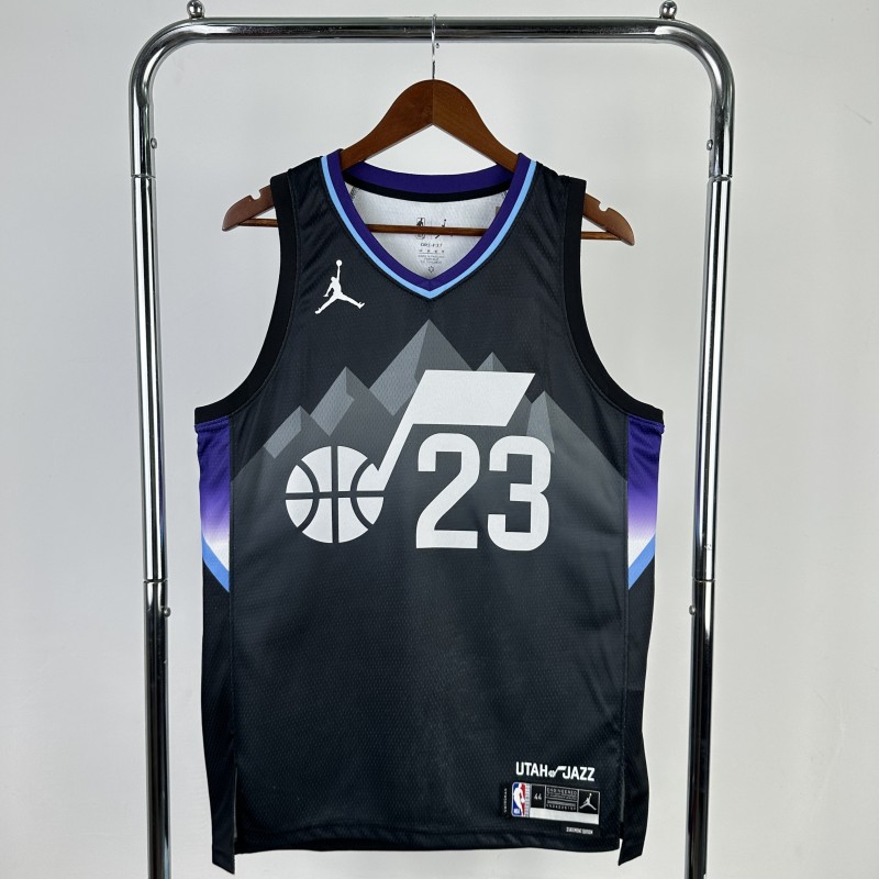 25-26 JAZZ MARKKANEN #23 Black Top Quality Hot Pressing NBA Jersey
