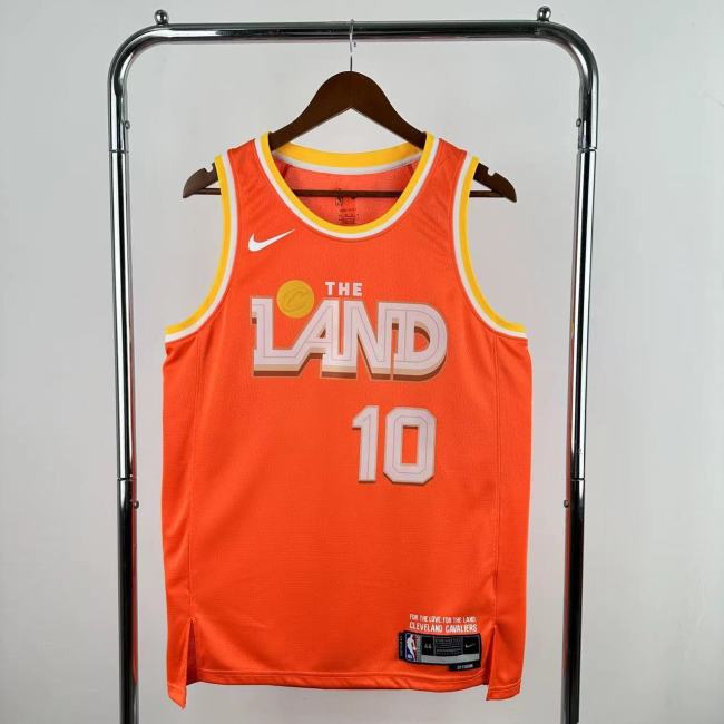 25-26 Cleveland Cavaliers GARLAND #10 Orange City Edition Top Quality Hot Pressing NBA Jersey