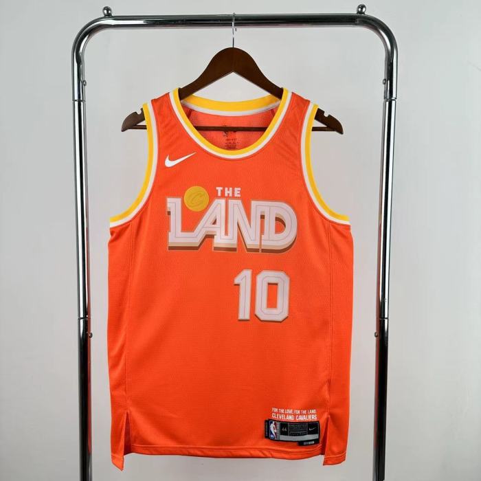 25-26 Cleveland Cavaliers GARLAND #10 Orange City Edition Top Quality Hot Pressing NBA Jersey