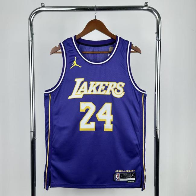25-26 LAKERS BRYANT #24 Purple Top Quality NBA Jersey