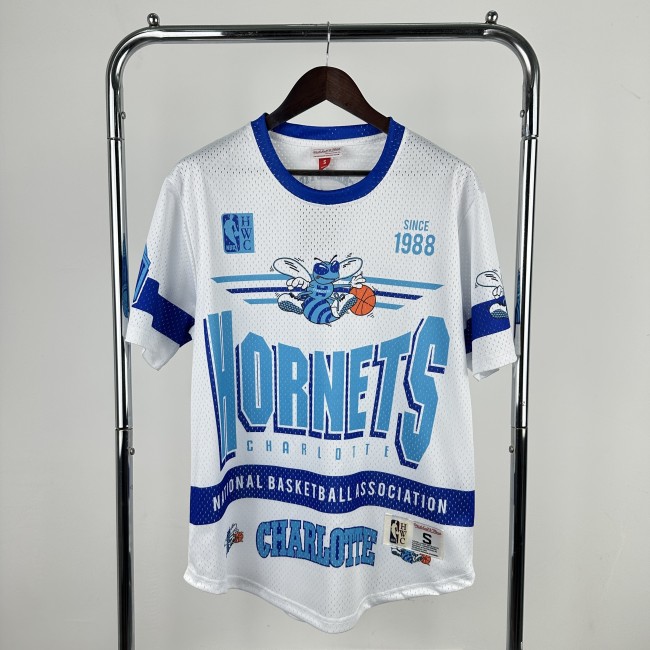 2026 HORNETS White Retro High Quality Casual T-Shirt #MN