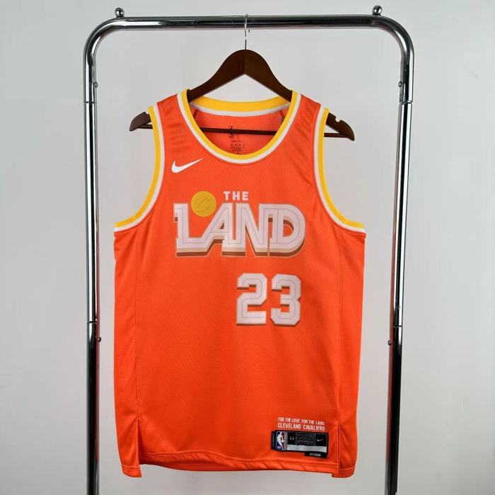 25-26 Cleveland Cavaliers JAMES #23 Orange City Edition Top Quality Hot Pressing NBA Jersey
