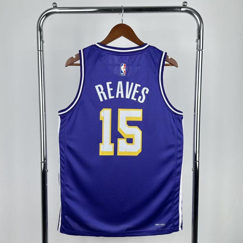 25-26 LAKERS REAVES #15 Purple Top Quality NBA Jersey
