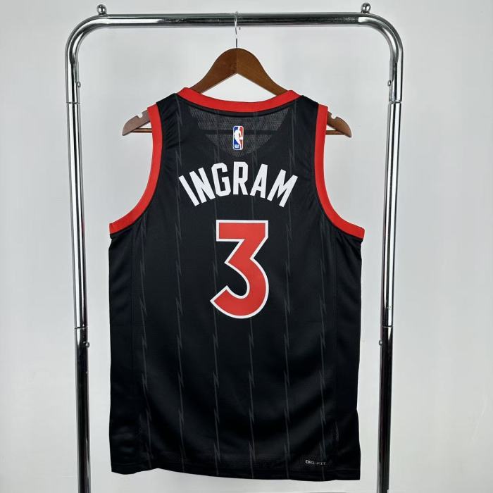 22-23 RAPTORS INGRAM #3 Black red Top Quality Hot Pressing NBA Jersey (Trapeze Edition)