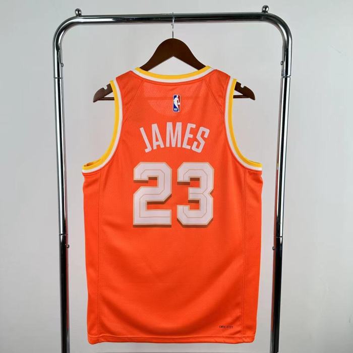 25-26 Cleveland Cavaliers JAMES #23 Orange City Edition Top Quality Hot Pressing NBA Jersey