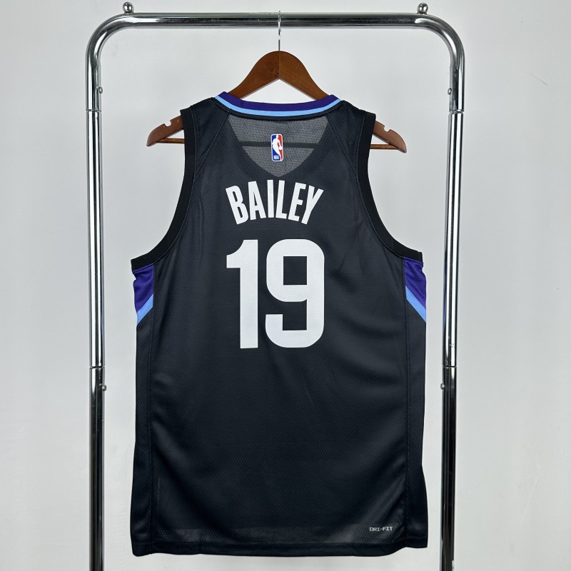 25-26 JAZZ BAILEY #19 Black Top Quality Hot Pressing NBA Jersey