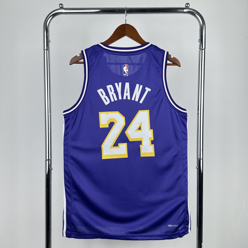 25-26 LAKERS BRYANT #24 Purple Top Quality NBA Jersey