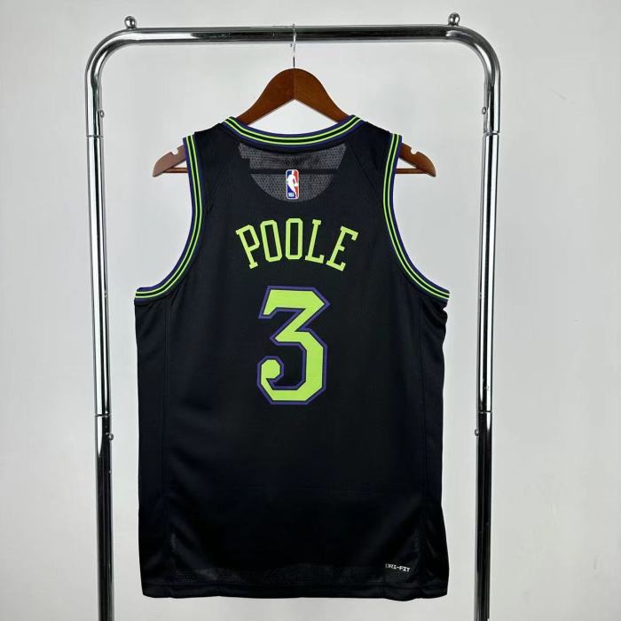 25-26 Pelicans POOLE #3 Black City Edition Top Quality Hot Pressing NBA Jersey