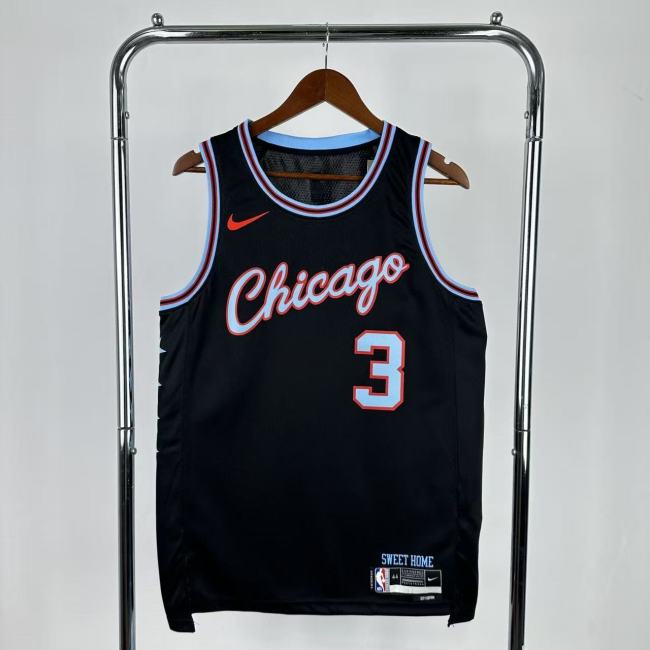 25-26 BULLS GIDDEY #3 Black Top Quality  NBA Jersey