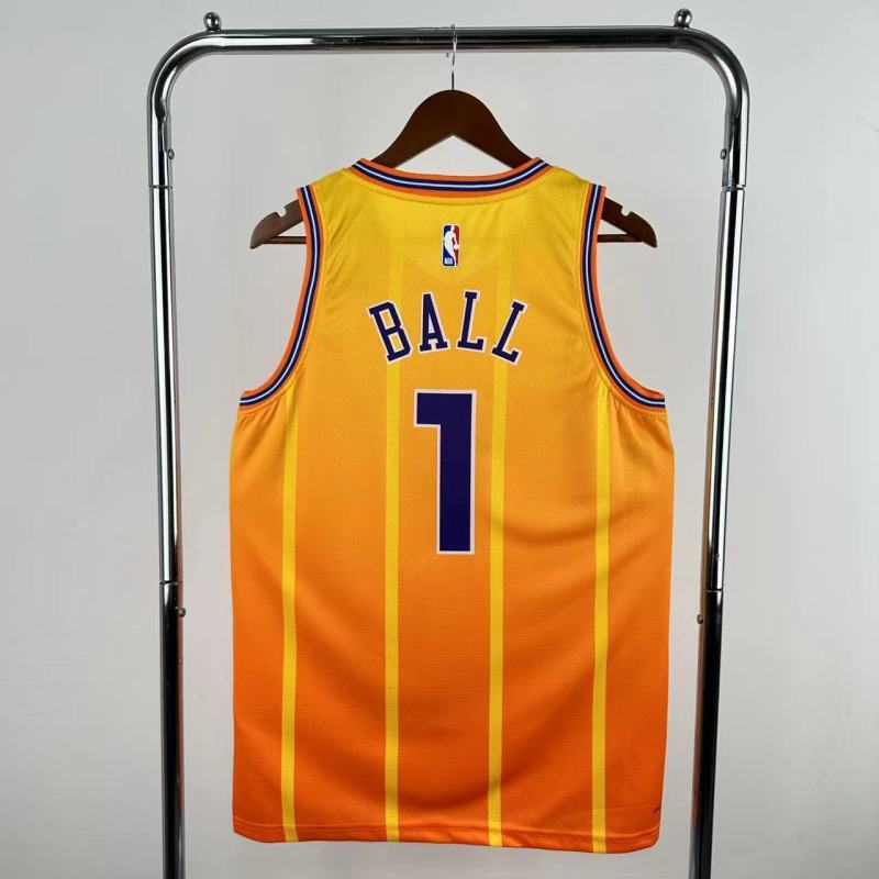 25-26 Hornets BALL #1 Orange City Edition Top Quality Hot Pressing NBA Jersey