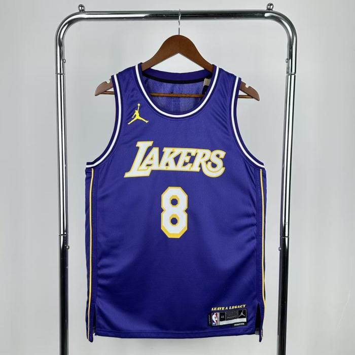 25-26 LAKERS BRYANT #8 Purple Top Quality NBA Jersey