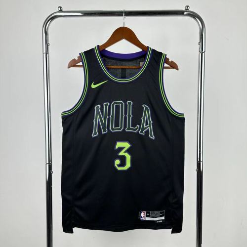 25-26 Pelicans POOLE #3 Black City Edition Top Quality Hot Pressing NBA Jersey