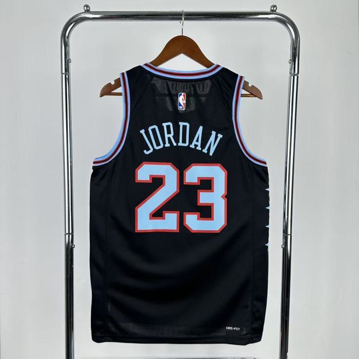 25-26 BULLS JORDAN #23 Black Top Quality  NBA Jersey