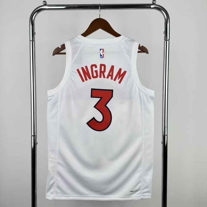 22-23 Raptors INGRAM #3 White Top Quality Hot Pressing NBA Jersey