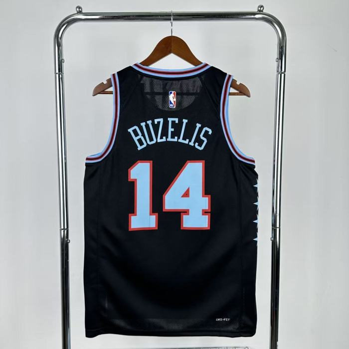 25-26 BULLS BUZELIS #14 Black Top Quality  NBA Jersey