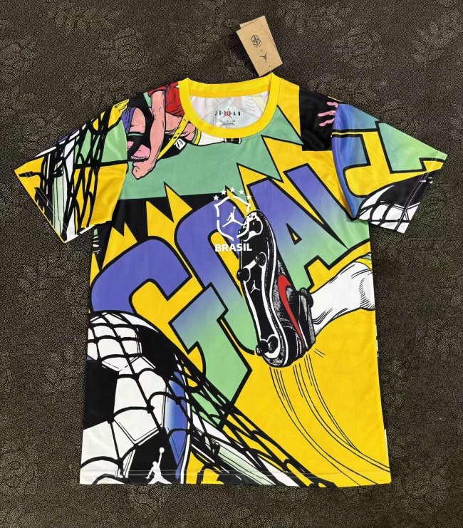 26-27 Brazil Comic Version Fans Soccer Jersey