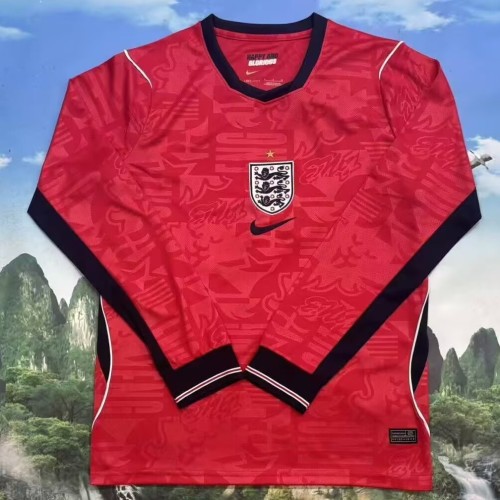 26-27 England Away Long Sleeve Fans Soccer Jersey (长袖)