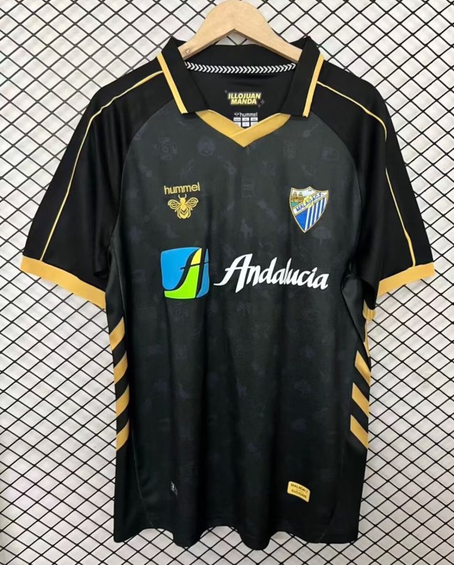25-26 Malaga Black Special Edition Fans Soccer Jersey