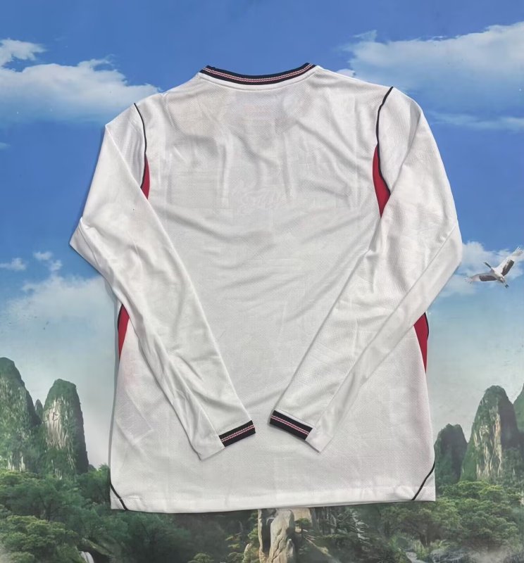 26-27 England Home Long Sleeve Fans Soccer Jersey (长袖)