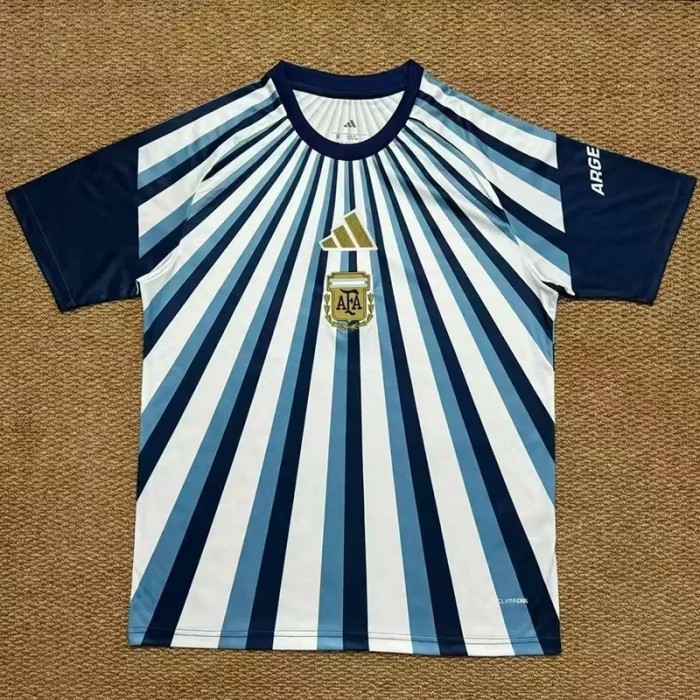 26-27 Argentina Blue White Fans Training shirts