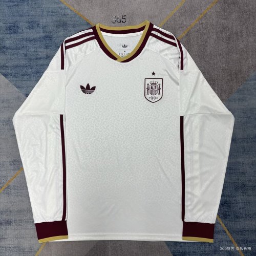26-27 Spain Away Fans Long Sleeves Soccer Jersey