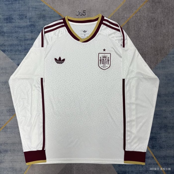 26-27 Spain Away Fans Long Sleeves Soccer Jersey