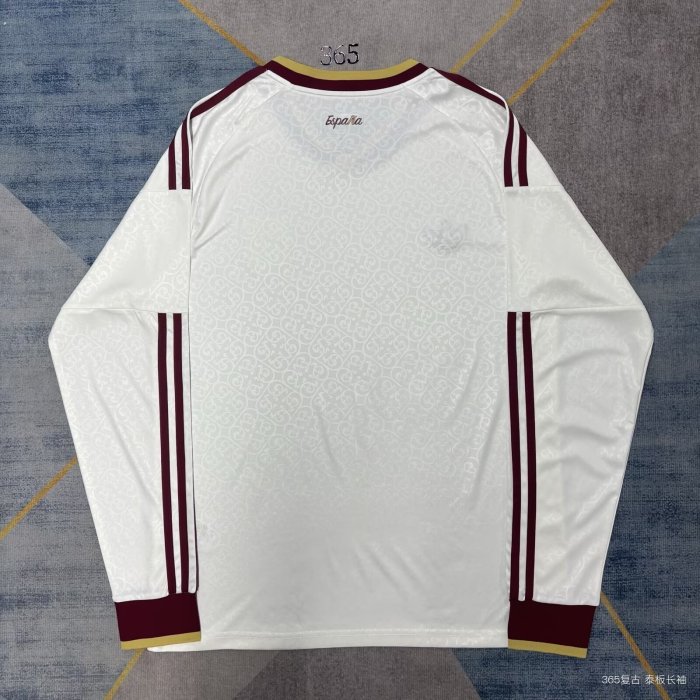 26-27 Spain Away Fans Long Sleeves Soccer Jersey