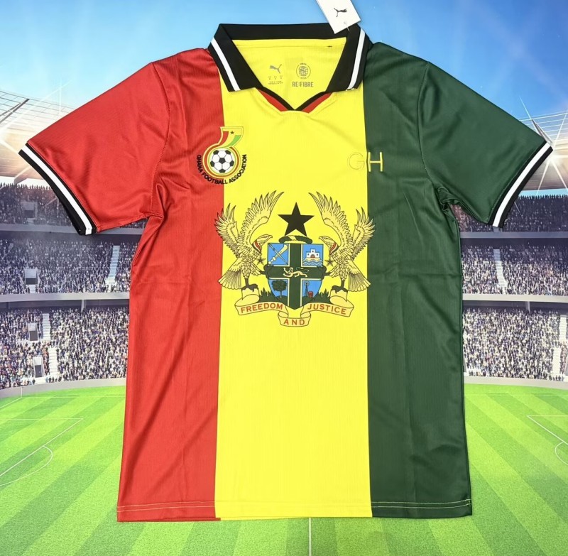26-27 Ghana Red Yellow Green Special Edition Fans Soccer Jersey