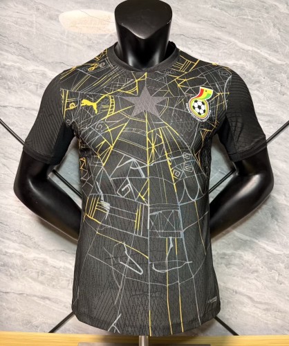 26-27 Ghana Black Player Version Soccer Jersey