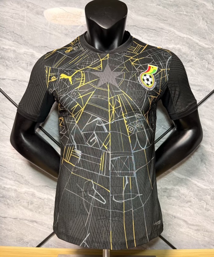 26-27 Ghana Black Player Version Soccer Jersey