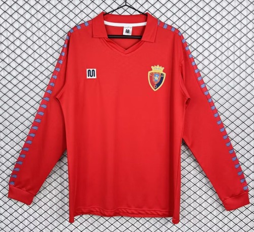 1983 Osasuna Home Long Sleeve Retro Soccer Jersey