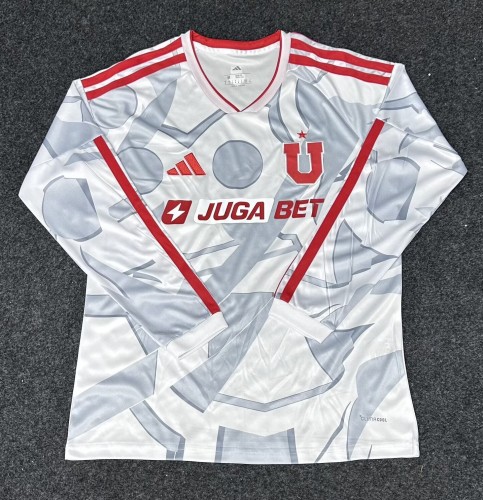 26-27 Universidad De Chile Grey Long Sleeve Soccer Jersey