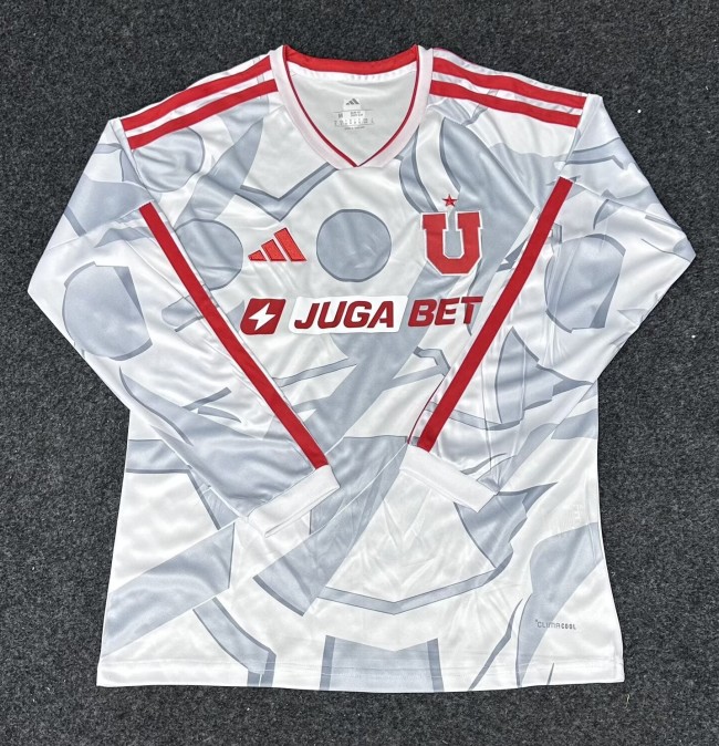 26-27 Universidad De Chile Grey Long Sleeve Soccer Jersey