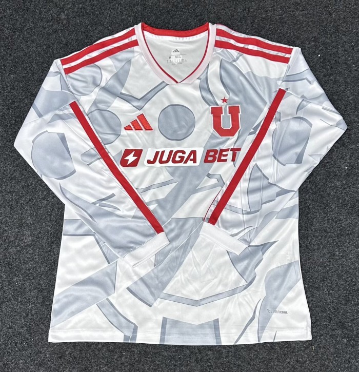 26-27 Universidad De Chile Grey Long Sleeve Soccer Jersey