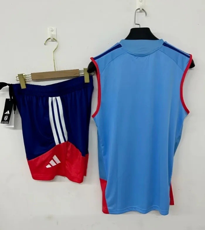 26-27 Japan Blue Grey Tank top and shorts suit
