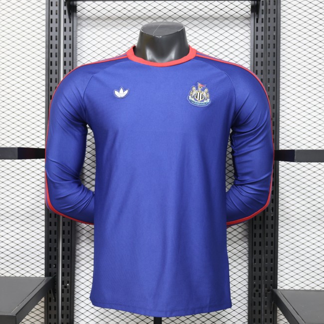 25-26 Newcastle Royal Blue Casual Edition Player Version Long Sleeves Training shirts
