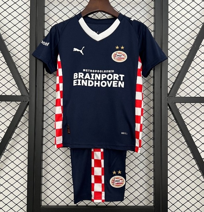 25-26 PSV Away Kids Soccer Jersey