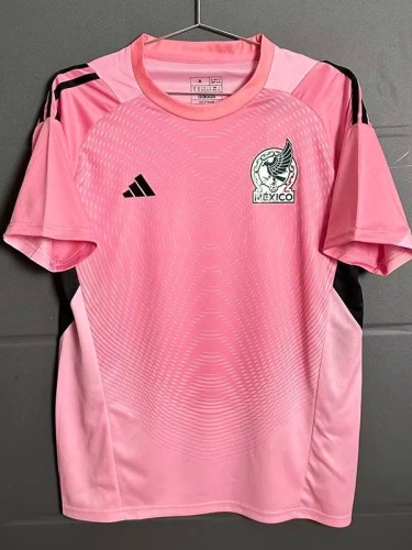 26-27 Mexico Pink Goalkeeper Fans Soccer Jersey