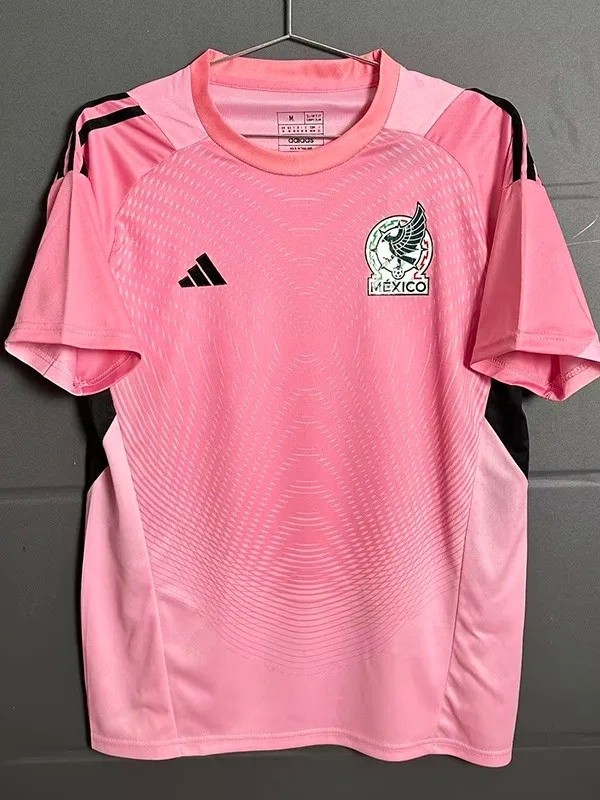 26-27 Mexico Pink Goalkeeper Fans Soccer Jersey