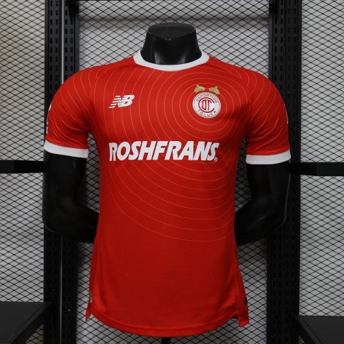 25-26 Toluca Red Player Version Soccer Jersey