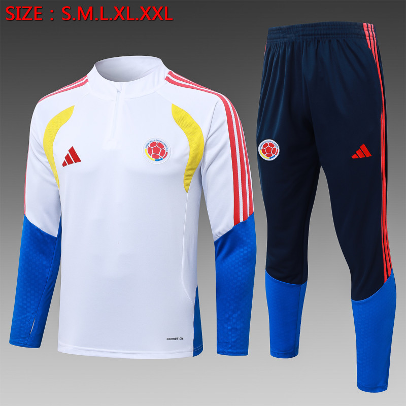 26-27 Colombia White Half Pull Tracksuit (半拉链)