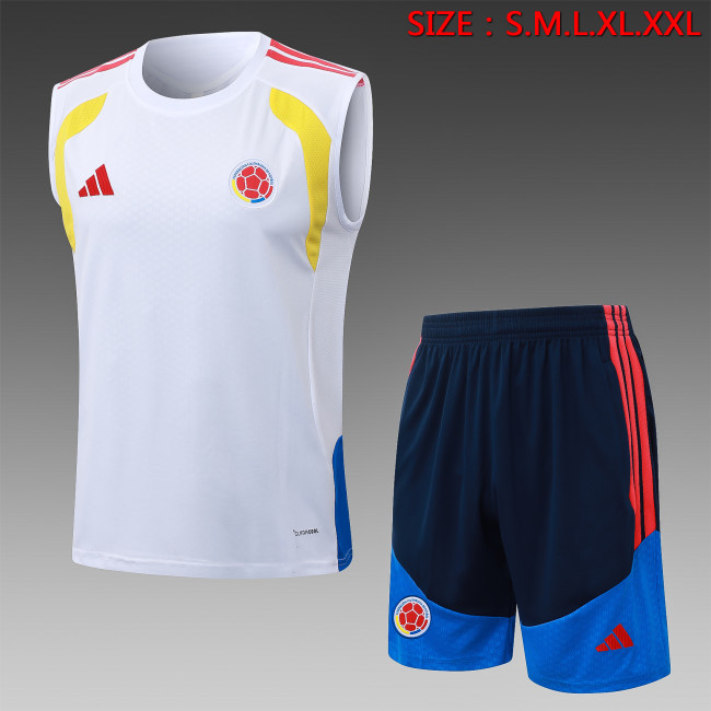 26-27 Colombia White Tank top and shorts suit