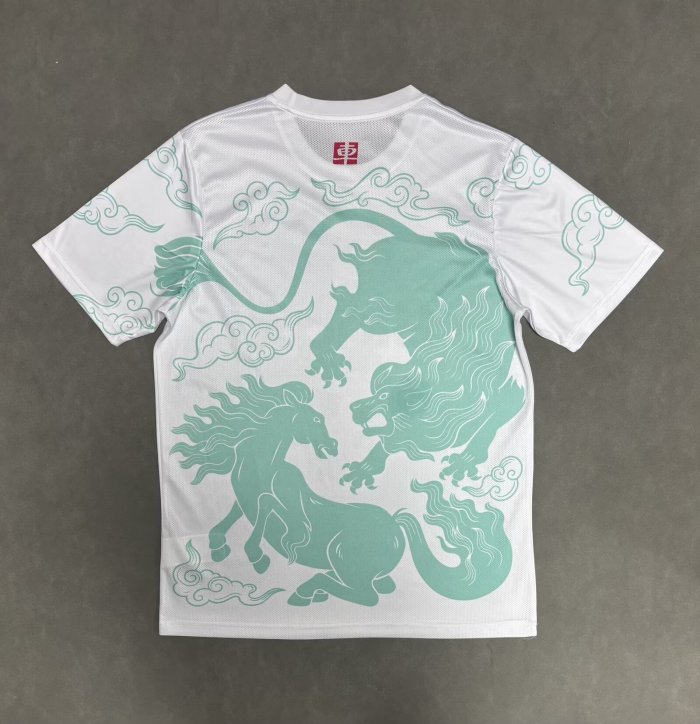 26-27 CHE White Green Training shirts