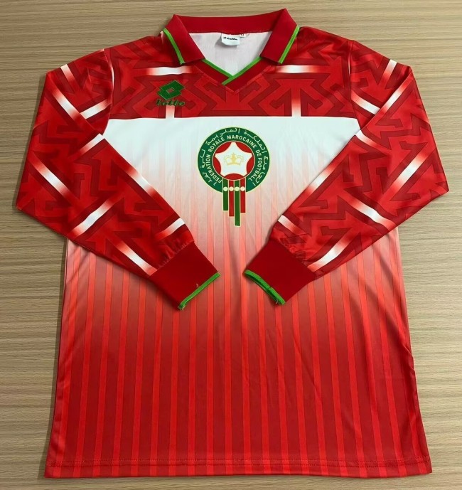 1994-1995 Morocco Home Retro Long Sleeves Soccer Jersey